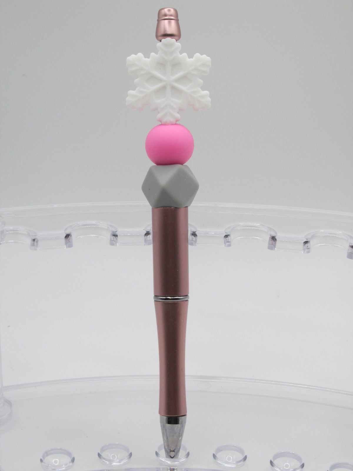 White Snowflake on Sweet Pink