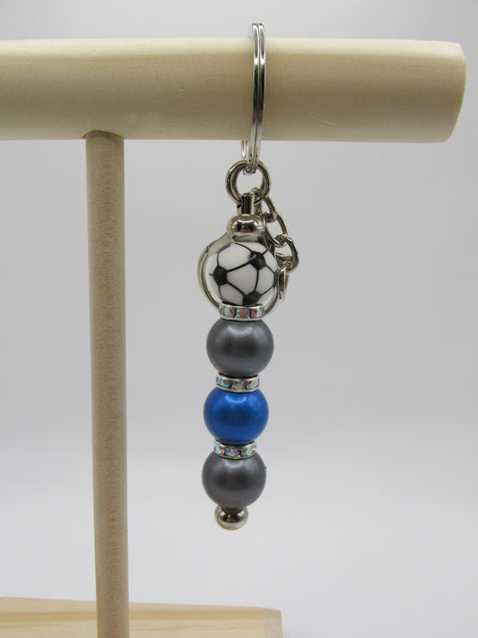 Soccer in Blue and Silver