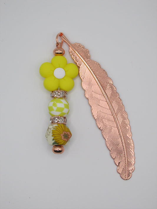Yellow Bubble Flower on Rose Gold