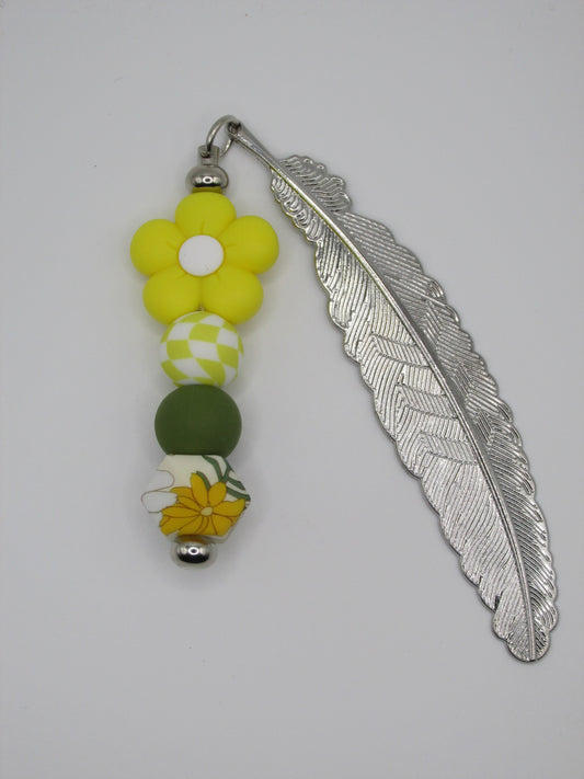 Yellow Bubble Flower on Silver